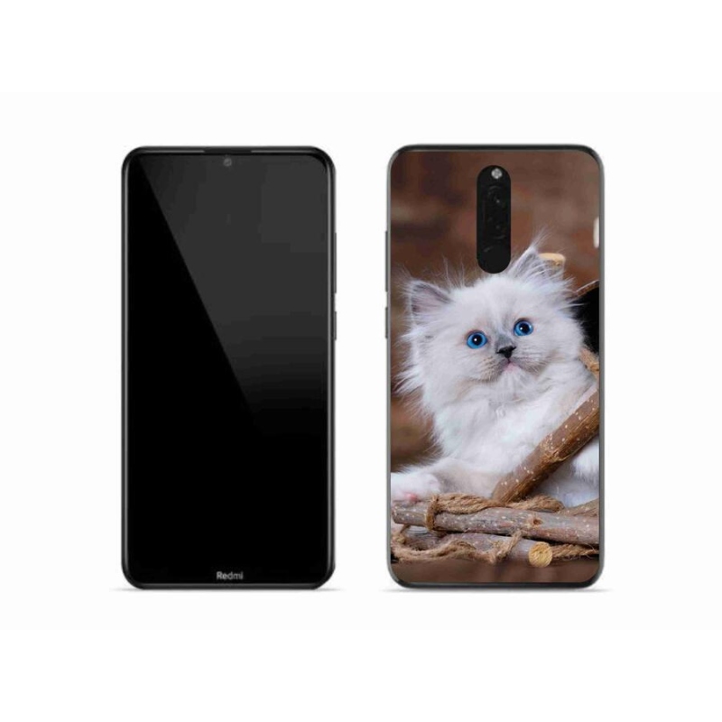 Gélový kryt mmCase na mobil Xiaomi Redmi 8 - biele mačiatko