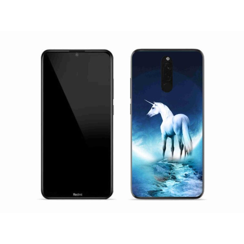 Gélový kryt mmCase na mobil Xiaomi Redmi 8 - biely jednorožec