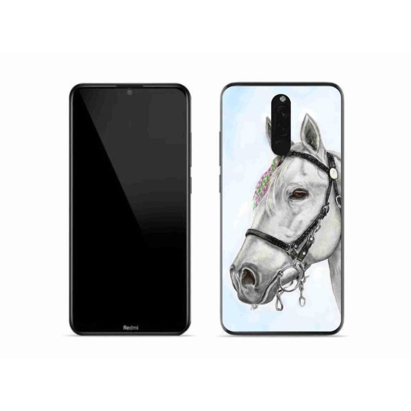 Gélový kryt mmCase na mobil Xiaomi Redmi 8 - biely kôň 1