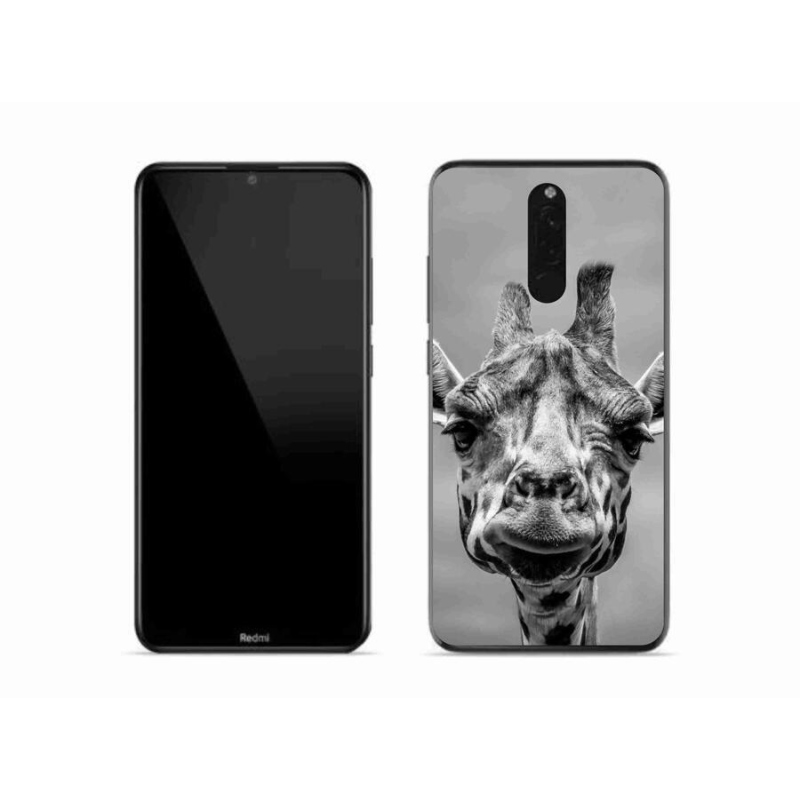 Gélový kryt mmCase na mobil Xiaomi Redmi 8 - čiernobiela žirafa