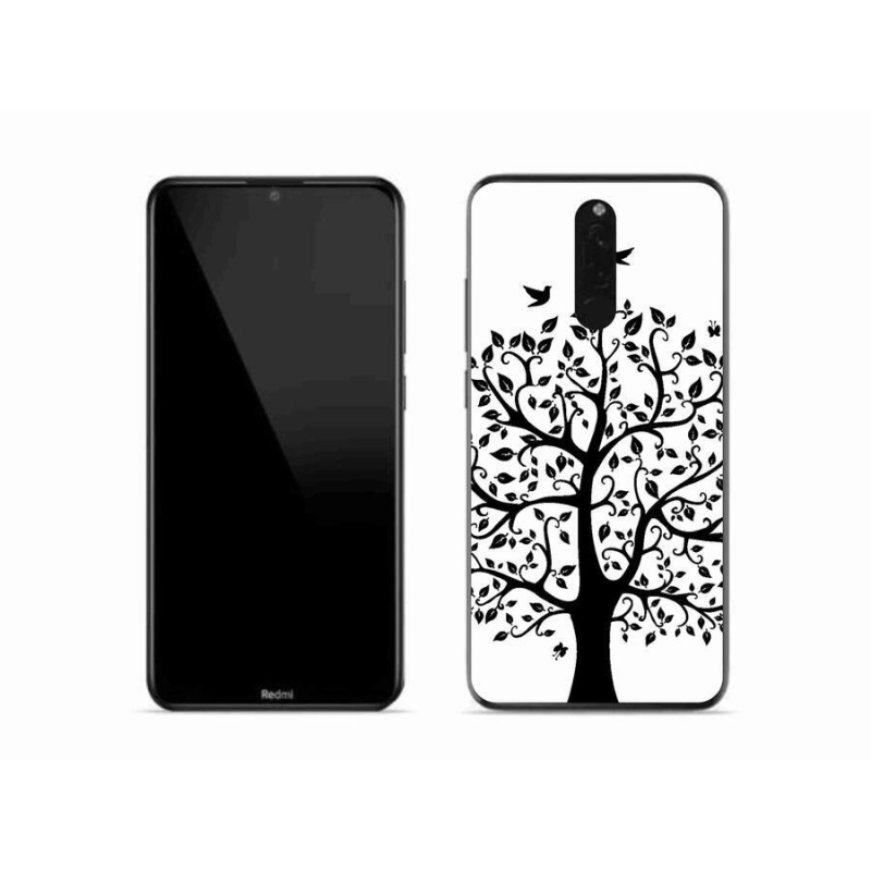 Gélový kryt mmCase na mobil Xiaomi Redmi 8 - čiernobiely strom