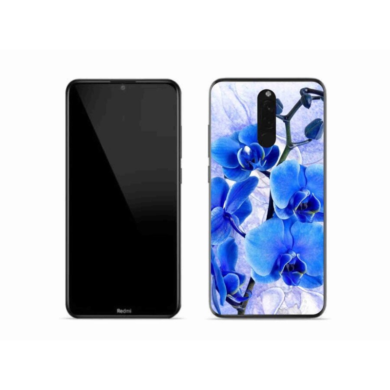 Gélový kryt mmCase na mobil Xiaomi Redmi 8 - modré kvety