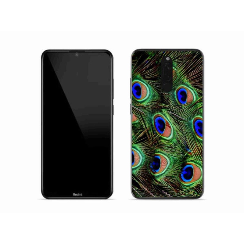 Gélový kryt mmCase na mobil Xiaomi Redmi 8 - pávie perie