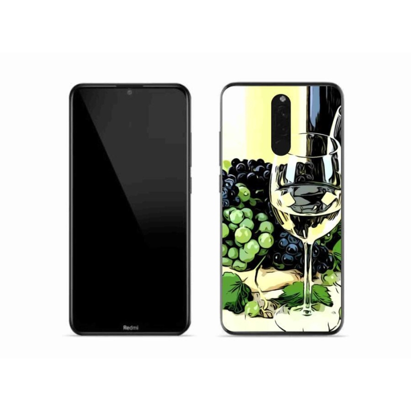Gélový kryt mmCase na mobil Xiaomi Redmi 8 - pohár vína
