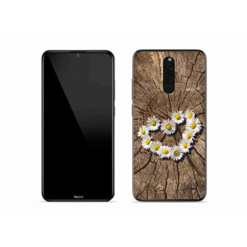 Gélový kryt mmCase na mobil Xiaomi Redmi 8 - srdce z margarét