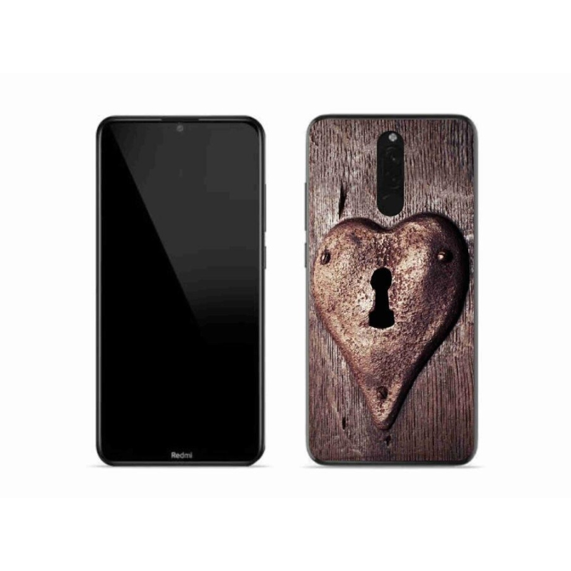 Gélový kryt mmCase na mobil Xiaomi Redmi 8 - zámok v tvare srdca