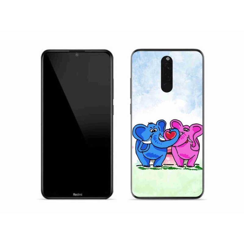 Gélový kryt mmCase na mobil Xiaomi Redmi 8 - zamilovaní slony