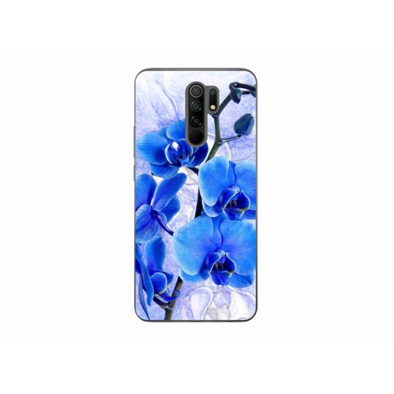 Gélový kryt mmCase na mobil Xiaomi Redmi 9 - modré kvety