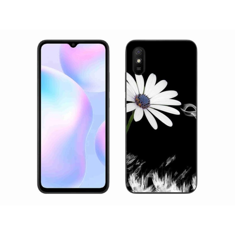 Gélový kryt mmCase na mobil Xiaomi Redmi 9A - biela kvetina