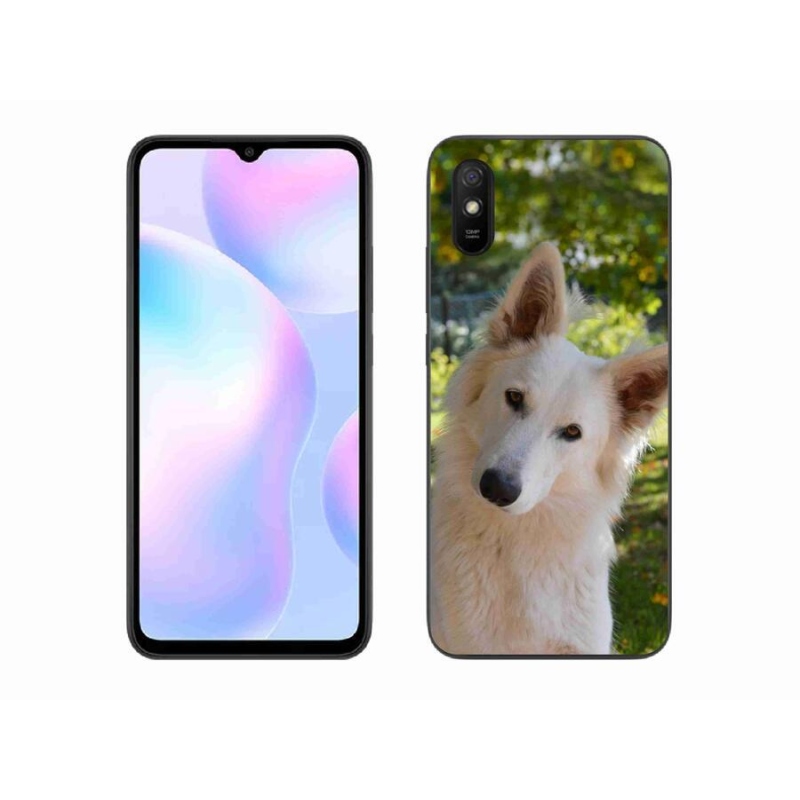 Gélový kryt mmCase na mobil Xiaomi Redmi 9A - biely švajčiarsky ovčiak 1