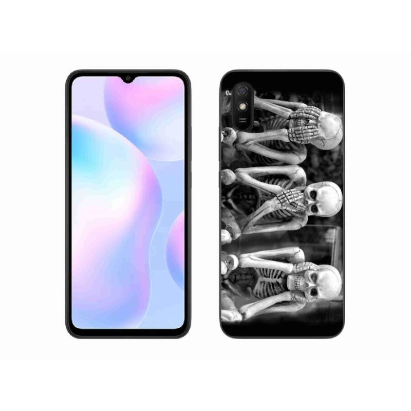 Gélový kryt mmCase na mobil Xiaomi Redmi 9A - kostlivci