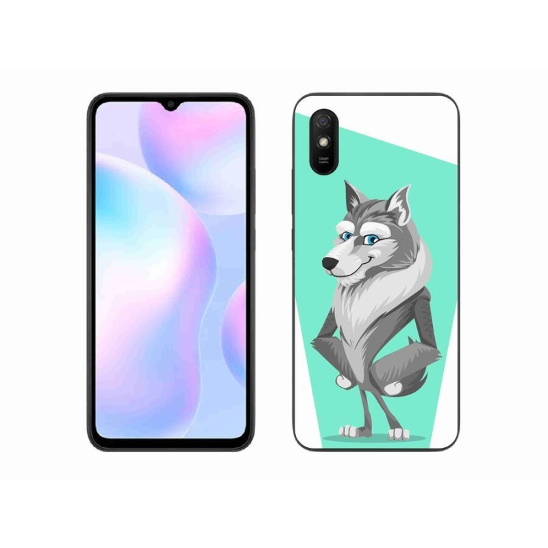 Gélový kryt mmCase na mobil Xiaomi Redmi 9A - kreslený vlk