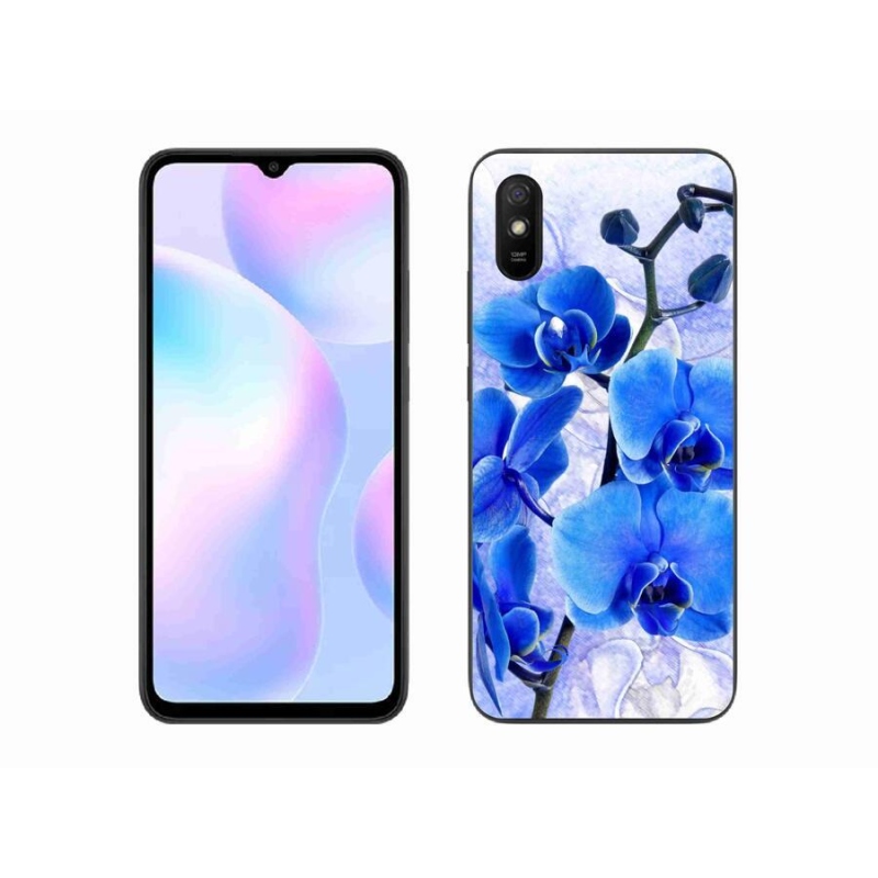 Gélový kryt mmCase na mobil Xiaomi Redmi 9A - modré kvety