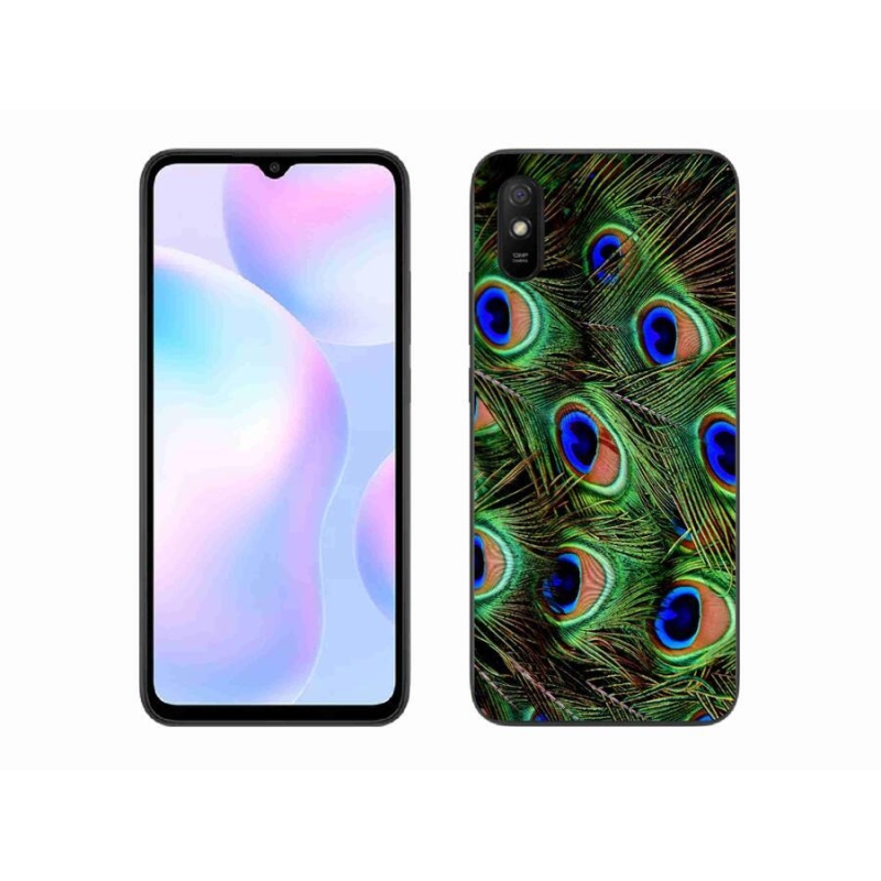 Gélový kryt mmCase na mobil Xiaomi Redmi 9A - pávie perie