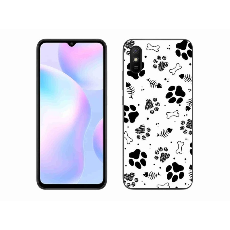 Gélový kryt mmCase na mobil Xiaomi Redmi 9A - psie labky 1