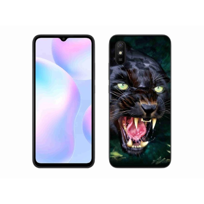 Gélový kryt mmCase na mobil Xiaomi Redmi 9A - rozzúrený čierny panter