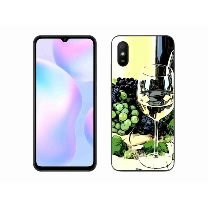 Gélový kryt mmCase na mobil Xiaomi Redmi 9A - pohár vína