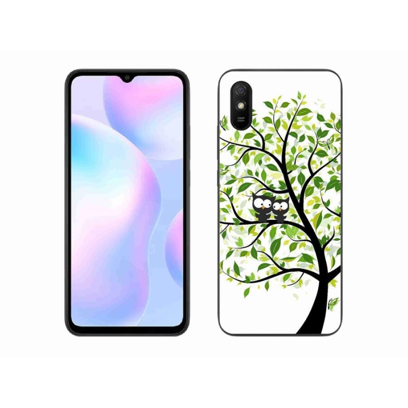 Gélový kryt mmCase na mobil Xiaomi Redmi 9A - malej sovy na strome