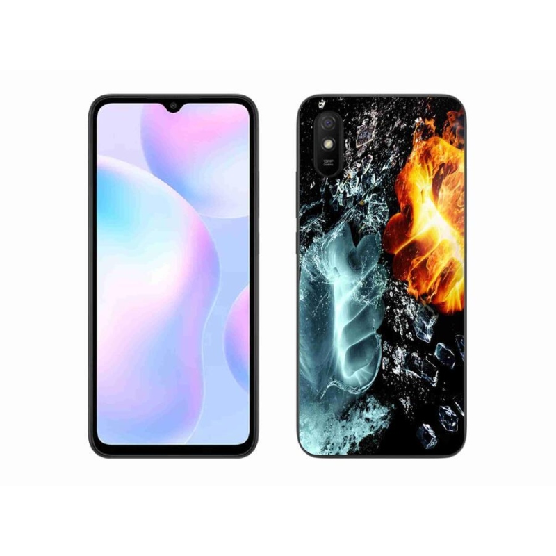 Gélový kryt mmCase na mobil Xiaomi Redmi 9A - voda a oheň