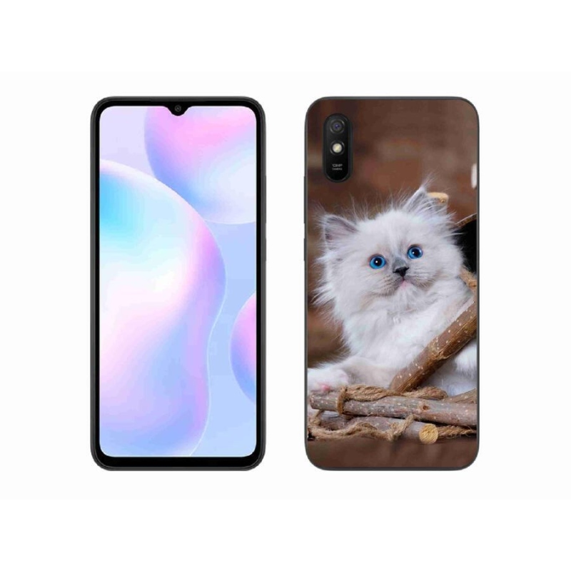 Gélový kryt mmCase na mobil Xiaomi Redmi 9AT - biele mačiatko