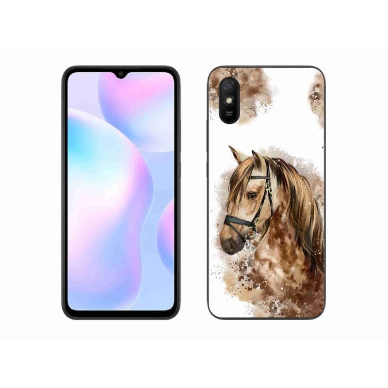 Gélový kryt mmCase na mobil Xiaomi Redmi 9AT - hnedý kreslený kôň