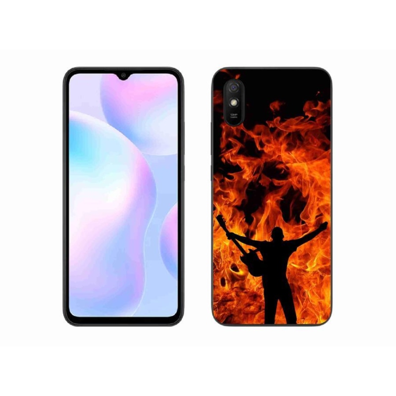 Gélový kryt mmCase na mobil Xiaomi Redmi 9AT - muzikant a oheň