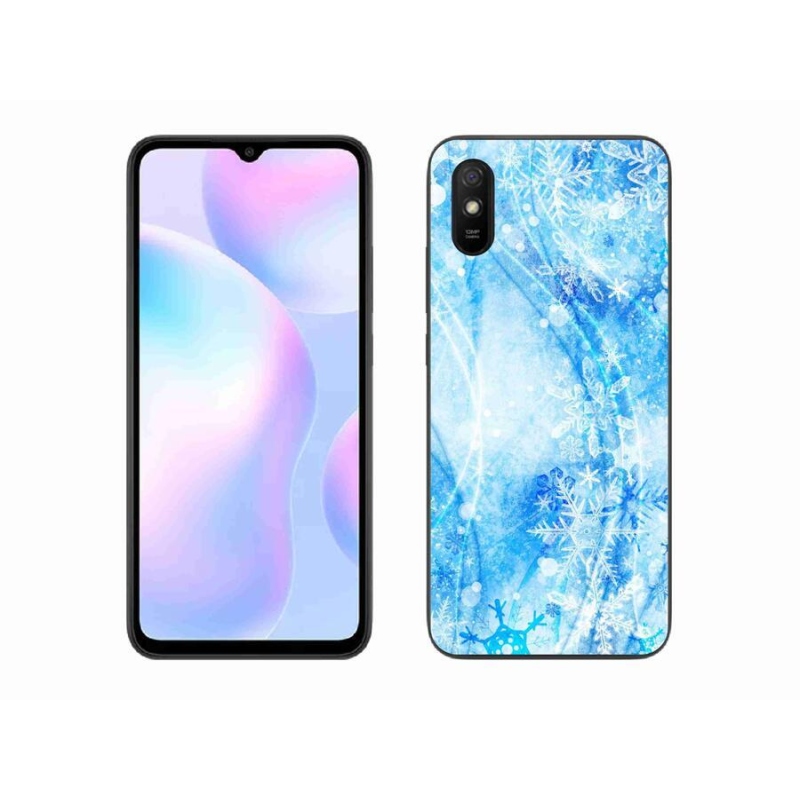 Gélový kryt mmCase na mobil Xiaomi Redmi 9AT - snehové vločky