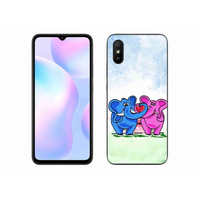 Gélový kryt mmCase na mobil Xiaomi Redmi 9AT - zamilovaní slony