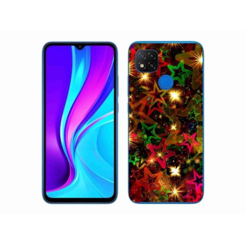 Gélový kryt mmCase na mobil Xiaomi Redmi 9C - farebné hviezdičky