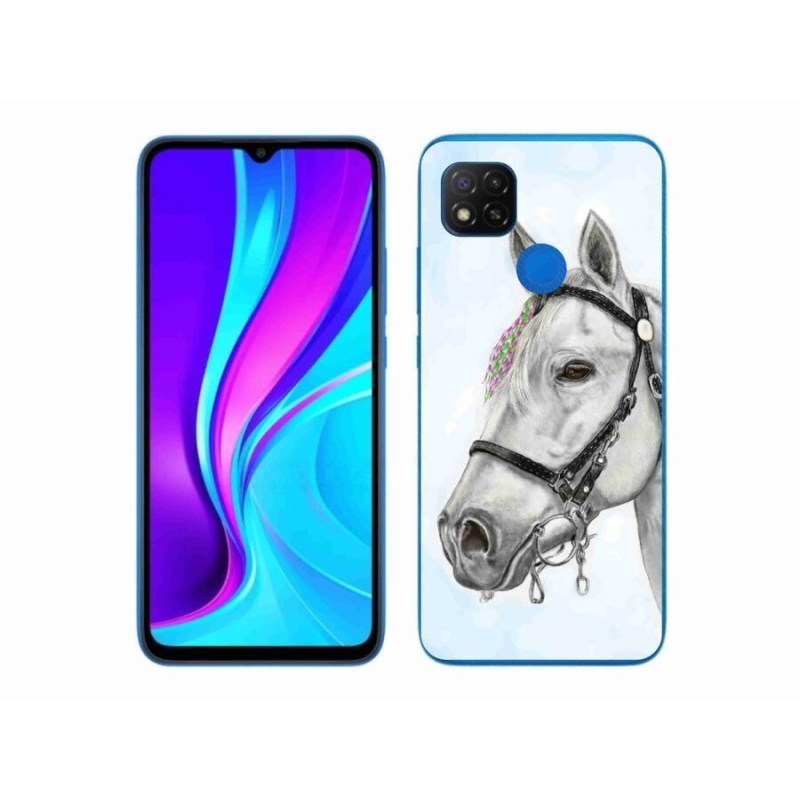 Gélový kryt mmCase na mobil Xiaomi Redmi 9C - biely kôň 1