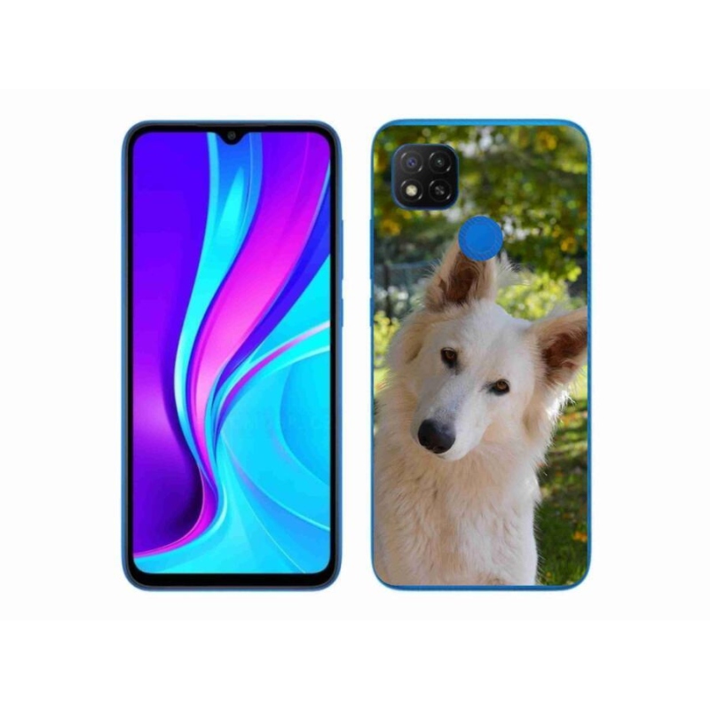 Gélový kryt mmCase na mobil Xiaomi Redmi 9C - biely švajčiarsky ovčiak 1