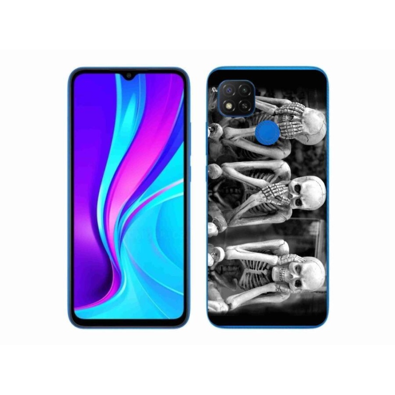 Gélový kryt mmCase na mobil Xiaomi Redmi 9C - kostlivci