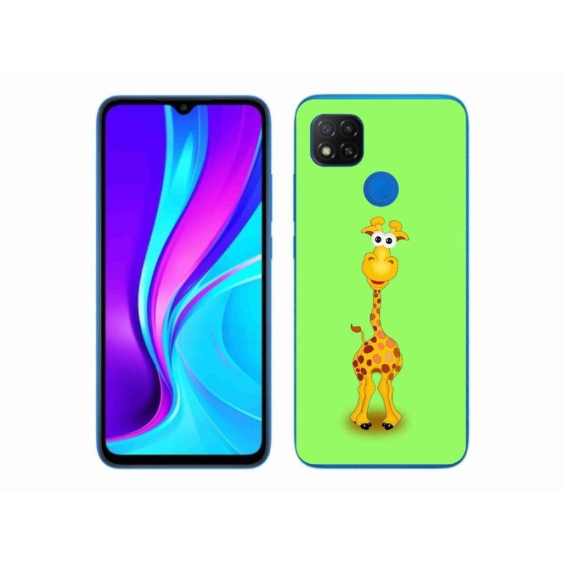 Gélový kryt mmCase na mobil Xiaomi Redmi 9C - kreslená žirafa