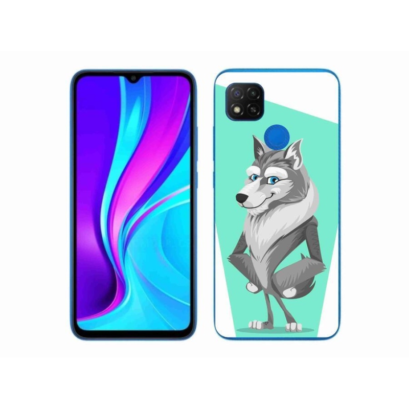 Gélový kryt mmCase na mobil Xiaomi Redmi 9C - kreslený vlk