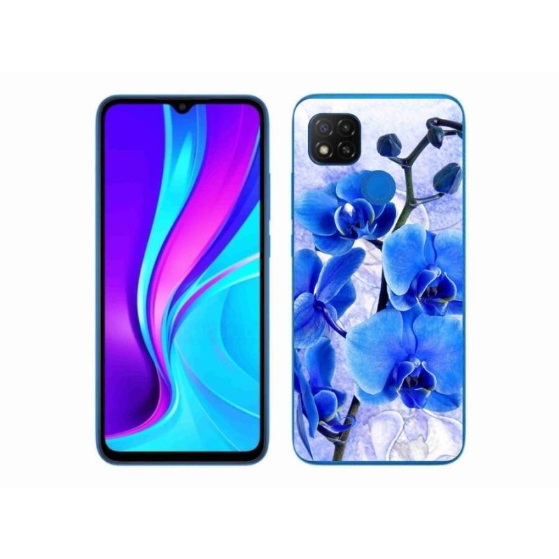 Gélový kryt mmCase na mobil Xiaomi Redmi 9C - modré kvety