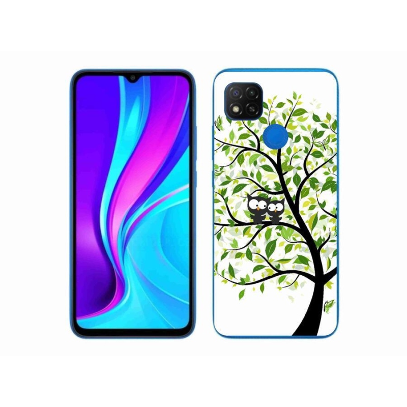 Gélový kryt mmCase na mobil Xiaomi Redmi 9C - malej sovy na strome