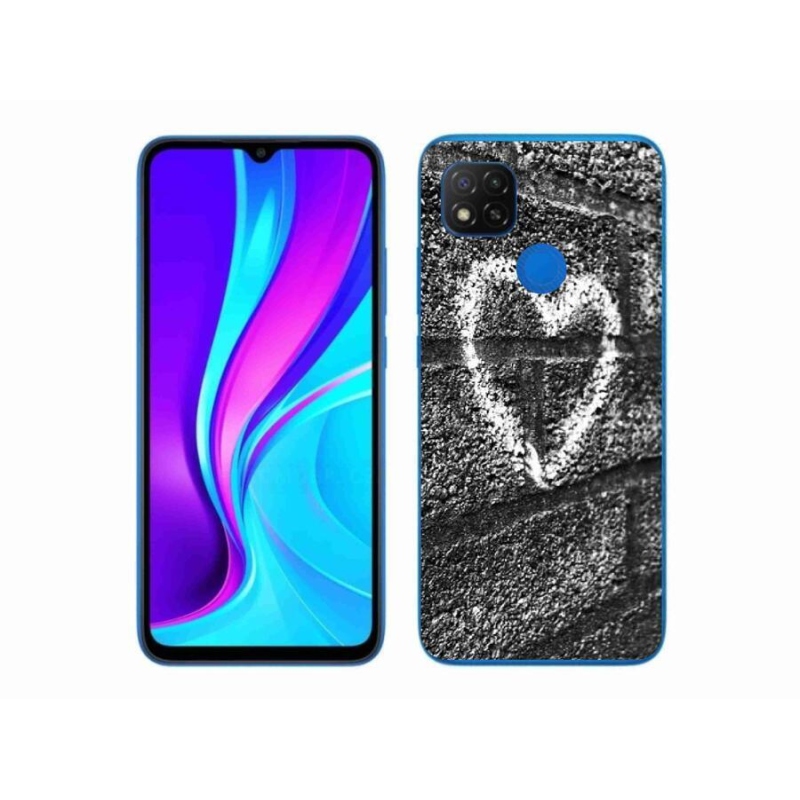 Gélový kryt mmCase na mobil Xiaomi Redmi 9C - srdce na stene