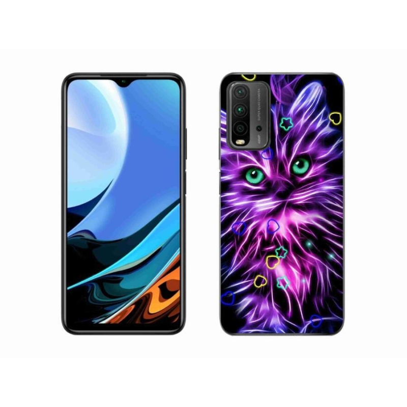 Gélový kryt mmCase na mobil Xiaomi Redmi 9T - abstraktná mačka