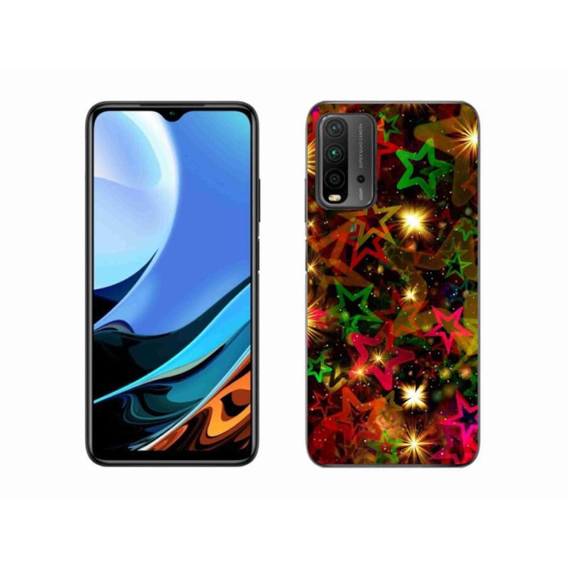 Gélový kryt mmCase na mobil Xiaomi Redmi 9T - farebné hviezdičky