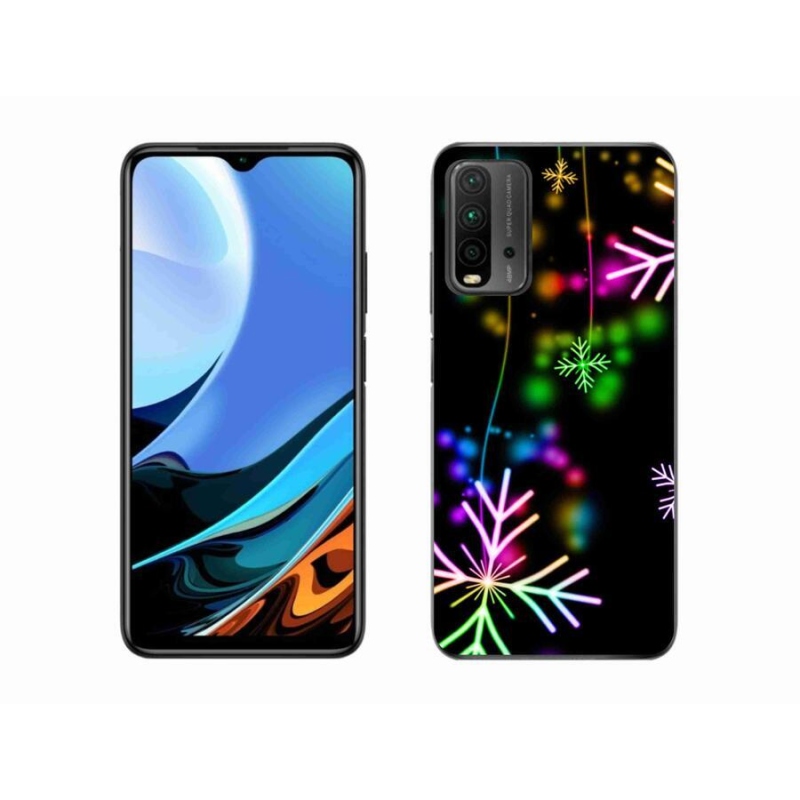 Gélový kryt mmCase na mobil Xiaomi Redmi 9T - farebné vločky