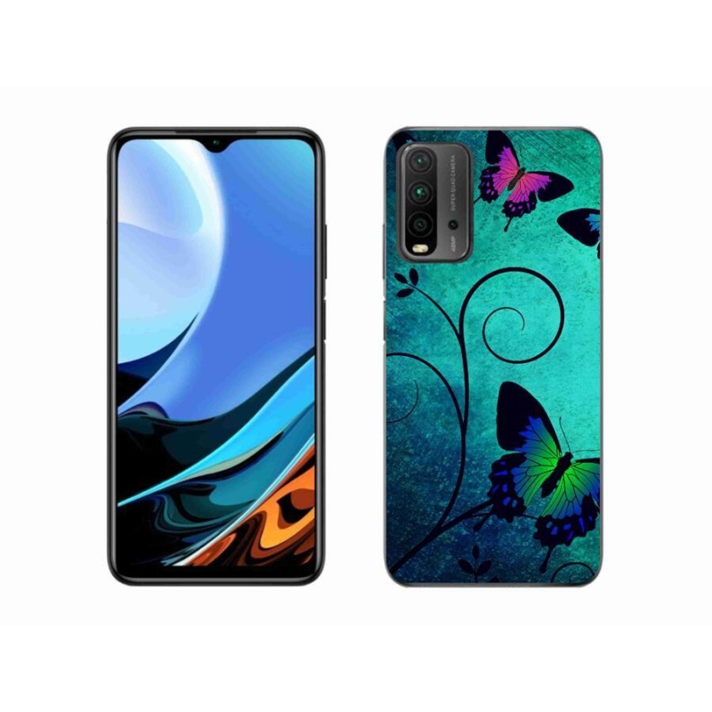 Gélový kryt mmCase na mobil Xiaomi Redmi 9T - farební motýle