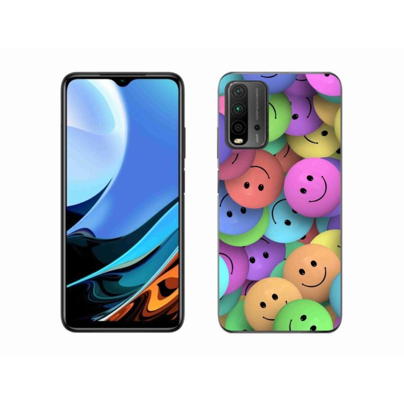 Gélový kryt mmCase na mobil Xiaomi Redmi 9T - farební smajlíci