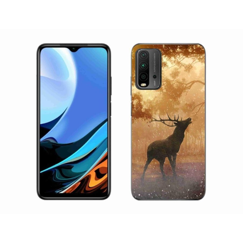 Gélový kryt mmCase na mobil Xiaomi Redmi 9T - jeleň v ruji