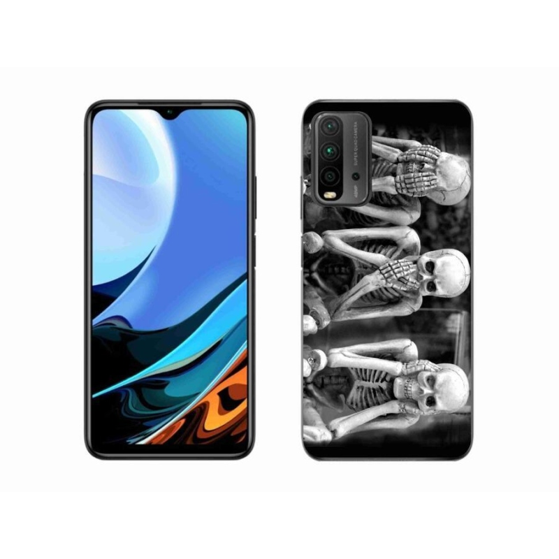 Gélový kryt mmCase na mobil Xiaomi Redmi 9T - kostlivci