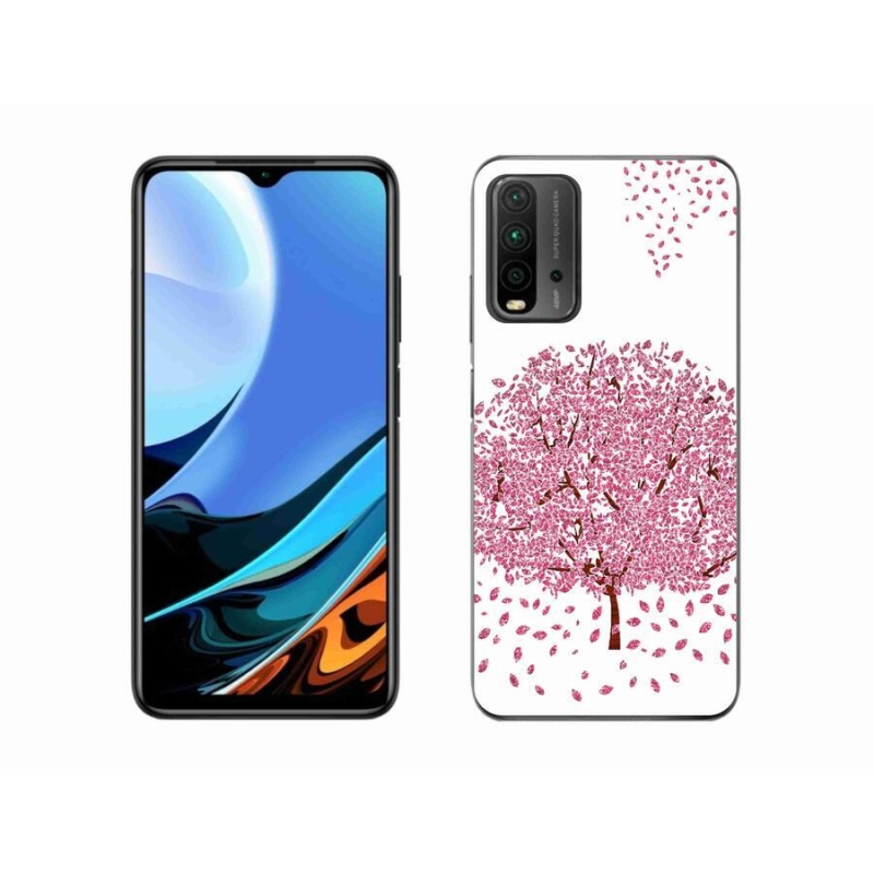 Gélový kryt mmCase na mobil Xiaomi Redmi 9T - kreslený strom s listami