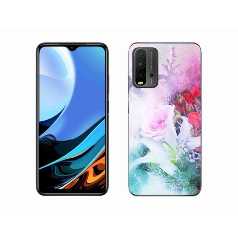 Gélový kryt mmCase na mobil Xiaomi Redmi 9T - kvety 4