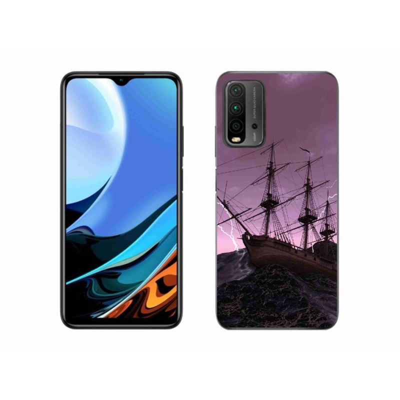 Gélový kryt mmCase na mobil Xiaomi Redmi 9T - loď v búrke