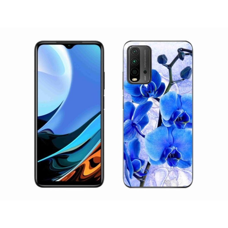 Gélový kryt mmCase na mobil Xiaomi Redmi 9T - modré kvety