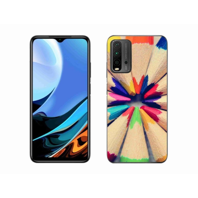 Gélový kryt mmCase na mobil Xiaomi Redmi 9T - pastelky