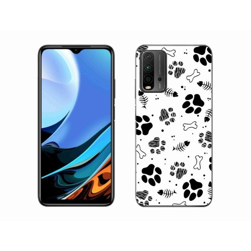 Gélový kryt mmCase na mobil Xiaomi Redmi 9T - psie labky 1